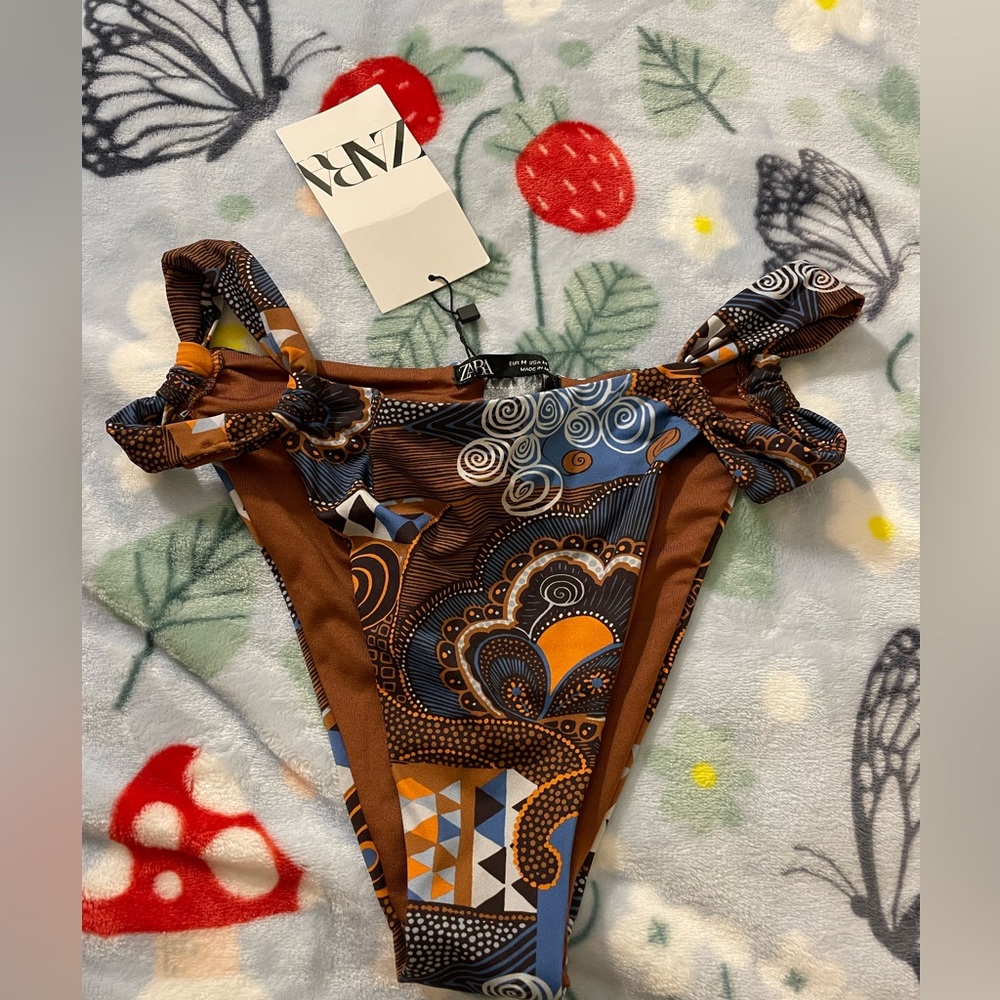 NWT ZARA Patterned Bikini Bottoms